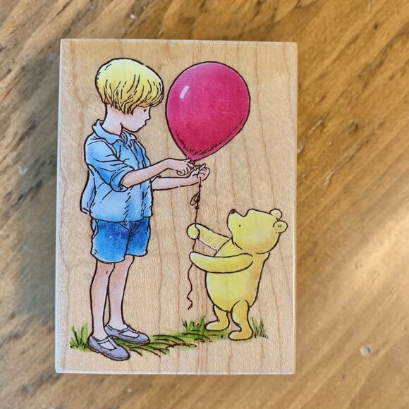 Winnie the Pooh Disney A Balloon For Pooh Rubber Stamp All Night Media 778H - Picture 2 of 8